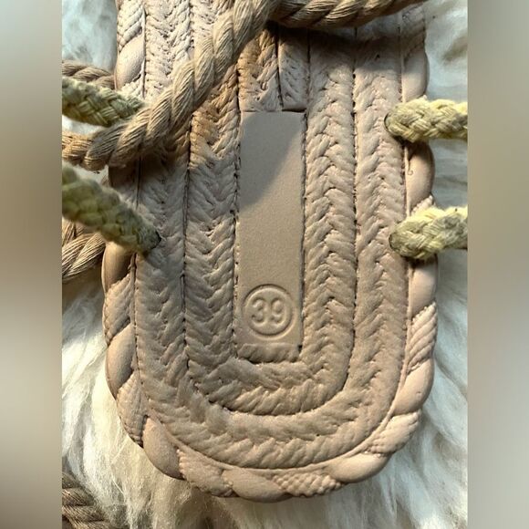 Ankle Tie Gladiator Sandals Multicolored Rope Ties 9 - Picture 4 of 5